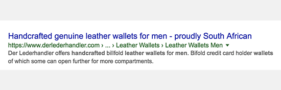 Breadcrumbs in search results Breadcrumbs in search results