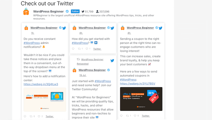 Adding a Twitter feed to your WordPress website Adding a Twitter feed to your WordPress website