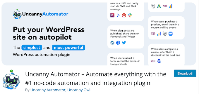 The free Uncanny Automator WordPress plugin The free Uncanny Automator WordPress plugin